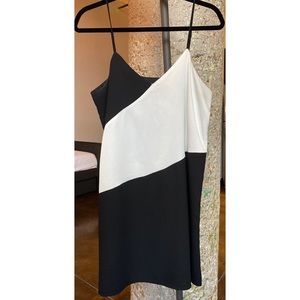 Black with White Stripe Shift Dress